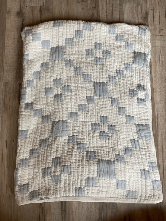 Threshold Other - Threshold Cream and Light Blue Quilted Pillow Sham Set